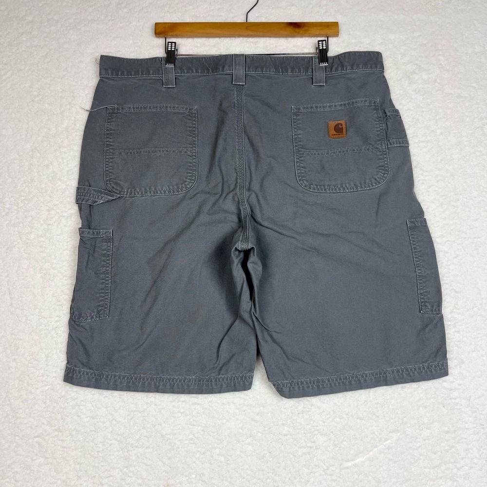 Carhartt Men's Gray Work Shorts - Durable Utility Style Size 42